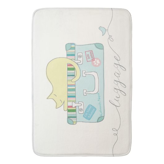 Kitty Luggage Mat Badematte (Vorderseite Vertikal)