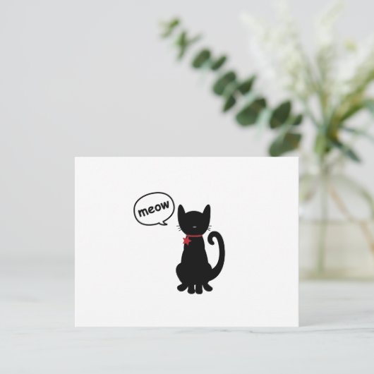 Kitty Meow Postcard Postkarte (Stehend Vorderseite)