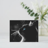 Kitty mit Backlight Glühen Pet Beileid Verlust Postkarte (Stehend Vorderseite)