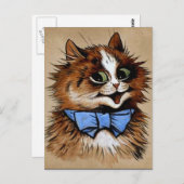 Kitty mit einer Bow-Krawatte Postkarte (Vorne/Hinten)