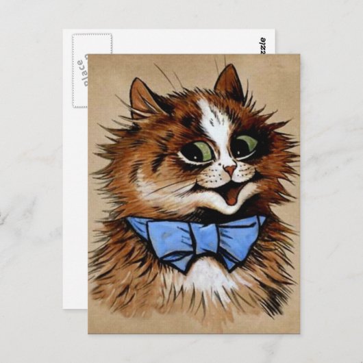 Kitty mit einer Bow-Krawatte Postkarte (Vorne/Hinten)