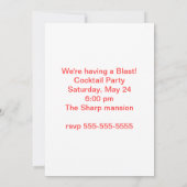 Kitty mit Gitarre Einladung (Rückseite)