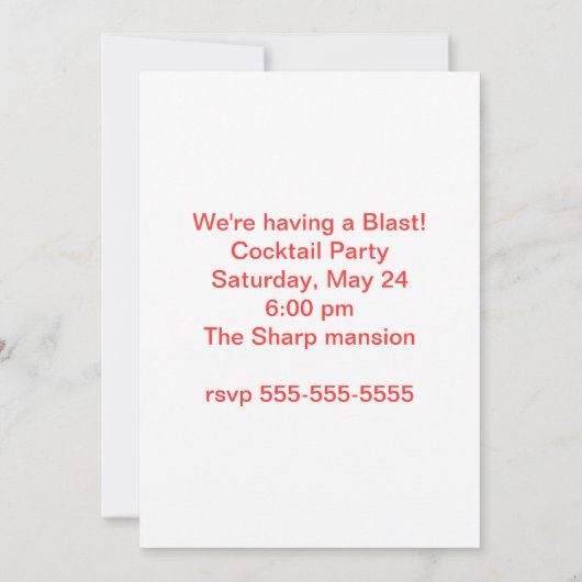 Kitty mit Gitarre Einladung (Rückseite)