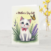 Kitty Muttertag Geschenkkarte Karte (Gelbe Blume)