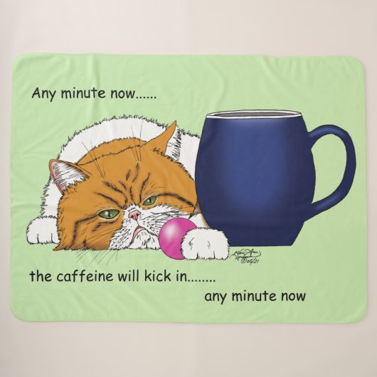 Kitty NEEDS Caffeine Sherpadecke (Vorderseite (Horizontal))