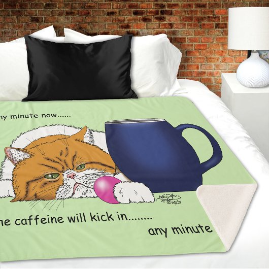 Kitty NEEDS Caffeine Sherpadecke