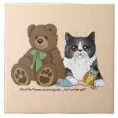 Kitty Not Pet Fliese (Vorderseite)