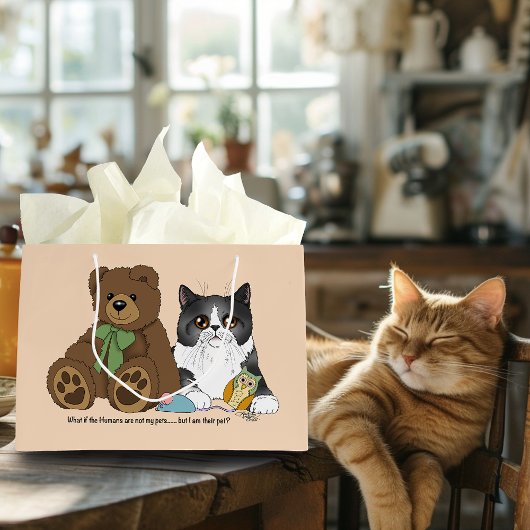 Kitty Not Pet Große Geschenktüte
