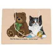 Kitty Not Pet Große Geschenktüte (Vorderseite)