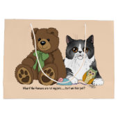 Kitty Not Pet Große Geschenktüte (Rückseite)