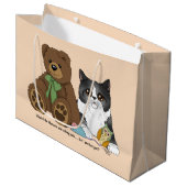 Kitty Not Pet Große Geschenktüte (Vorderseite Schrägansicht)