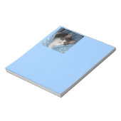 Kitty on Blue Notizblock (Rotiert)