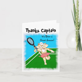 Kitty on Court Dankeskarte