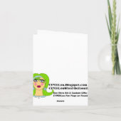 Kitty on Court Dankeskarte (Rückseite)