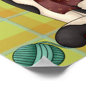 Kitty on Kariert Poster (Ecke)