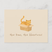Kitty on Move | Zuhause Moving Postkarte (Vorderseite)