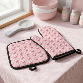 Kitty Oven Mitt & Pot Holder Set