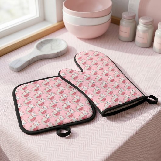 Kitty Oven Mitt & Pot Holder Set