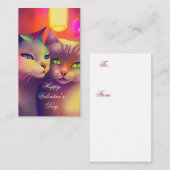Kitty pair Kinder valentine Mitteilungskarte (Vorne/Hinten)