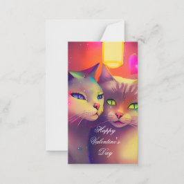 Kitty pair Kinder valentine Mitteilungskarte