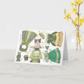 Kitty Paper Doll St. Patrick's Day Card Karte (Gelbe Blume)