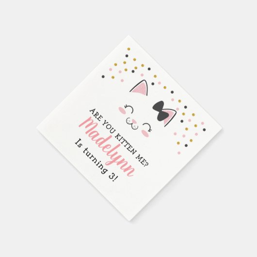 Kitty Paper Napkins Serviette (Ecke)