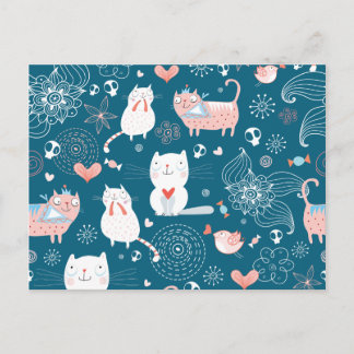 Kitty Pattern One Postkarte