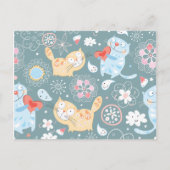 Kitty Pattern Three Postkarte (Vorderseite)