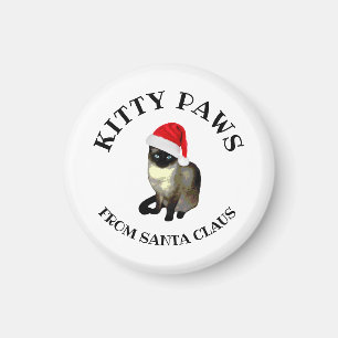 Kitty Paws aus dem Santa Claus Niedliche siamesisc Magnet