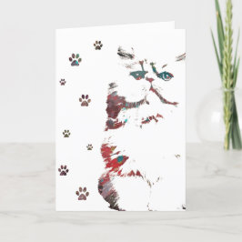 KITTY PAWS BLANK ALL-OCCASION CARD DANKESKARTE