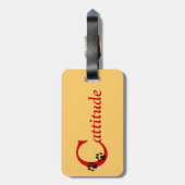 Kitty Paws Cattitude Gepäcktag Gepäckanhänger (Rückseite vertikal)