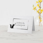 Kitty Pet Loss Beileid auf weißem Wald Karte (Gelbe Blume)