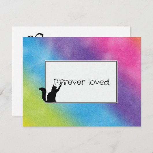 Kitty Pet Loss Beileid von Vet Postkarte (Vorne/Hinten)