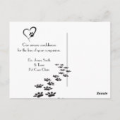 Kitty Pet Loss Beileid von Vet Postkarte (Rückseite)