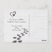 Kitty Pet Loss Beileid von Veterinär Postkarte (Rückseite)