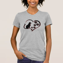 Kitty Pfoten für immer in meinem Herzen T-Shirt
