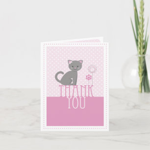 Kitty - pink Danke Karte