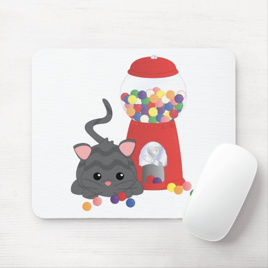 Kitty Playing mit Gumballs Mousepad (Mit Mouse)