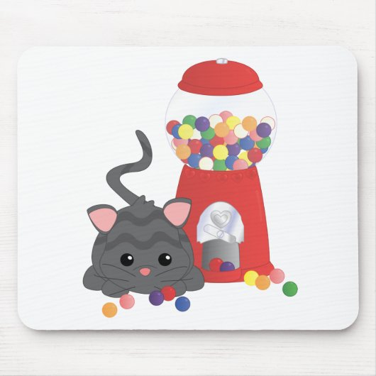 Kitty Playing mit Gumballs Mousepad (Vorne)