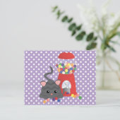 Kitty Playing mit Gumballs Postkarte (Stehend Vorderseite)