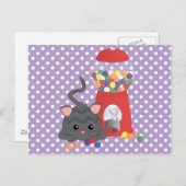 Kitty Playing mit Gumballs Postkarte (Vorne/Hinten)