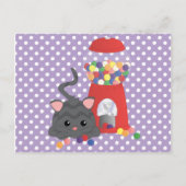 Kitty Playing mit Gumballs Postkarte (Vorderseite)