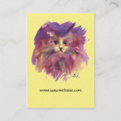 KITTY PORTRAIN, gelb Visitenkarte (Rückseite)