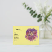 KITTY PORTRAIN, gelb Visitenkarte (Stehend Vorderseite)