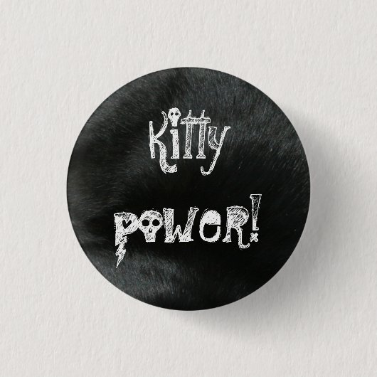 Kitty-Power! Knopf Button (Vorderseite)