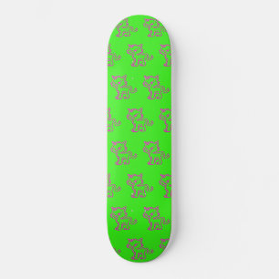 Kitty Pre-Built Komplett Neon Green Skateboard