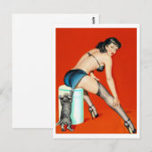 Kitty Pulp Pin Up Postkarte (Vorne/Hinten)