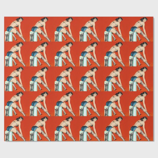 Kitty Puls Button hoch Geschenkpapier (Flach)