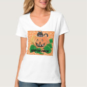 Kitty Pumpkin T - Shirt (Vorderseite)