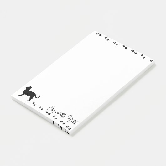 Kitty Pwprints personalisiert Post-it Klebezettel (angewinkelt)